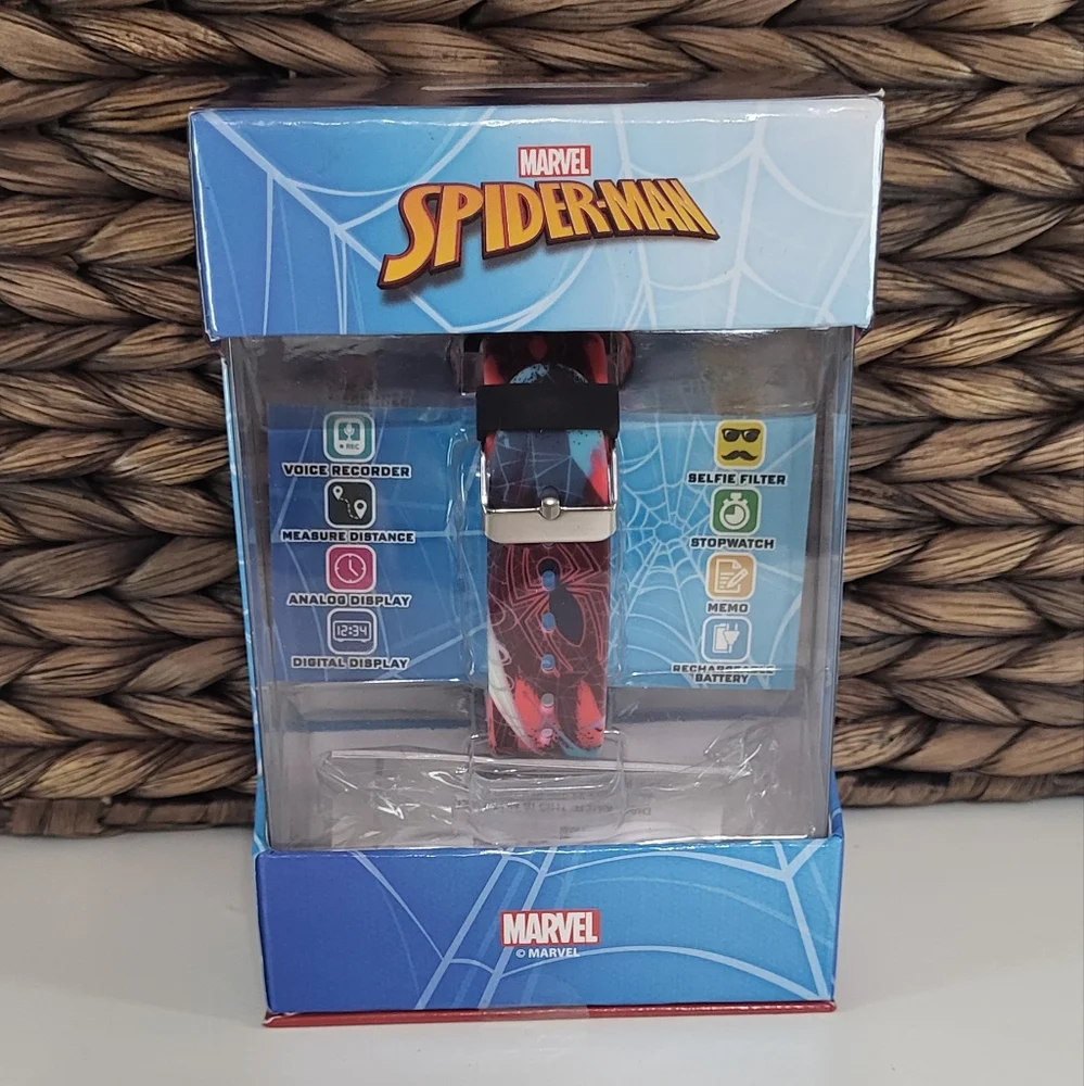 Marvel Spiderman NIB Kids Red Touch Screen Interactive Smart Watch 42mm Ages 6+